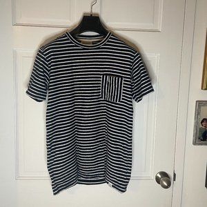 Norse Projects Toweling JerseyPocket T-shirt in Navy Stripe Medium